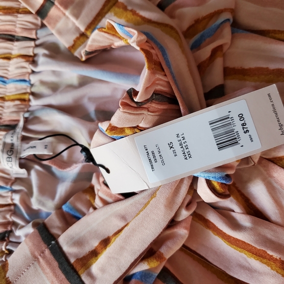 NEW BCBGeneration Stripe Paperbag Waist Pants - Picture 8 of 11